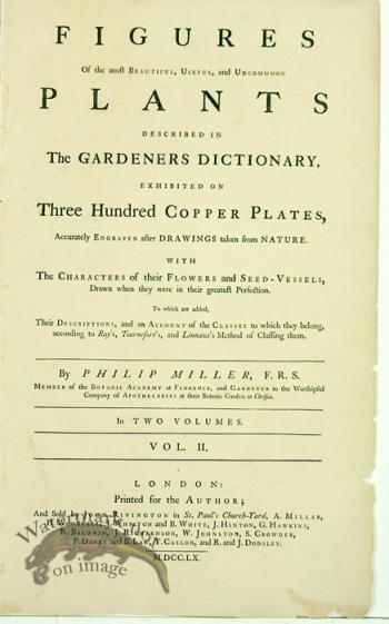 Philip Miller 126 - Dated Title Page - NFS - Reference only